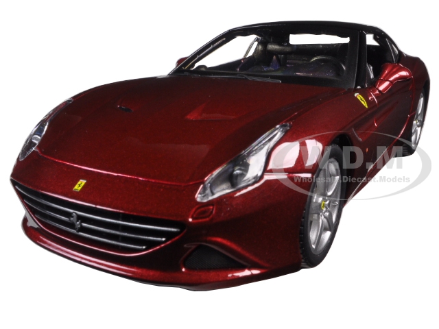 Ferrari California T Burgundy Closed Top 1/24 Diecast Model Car By Bburago