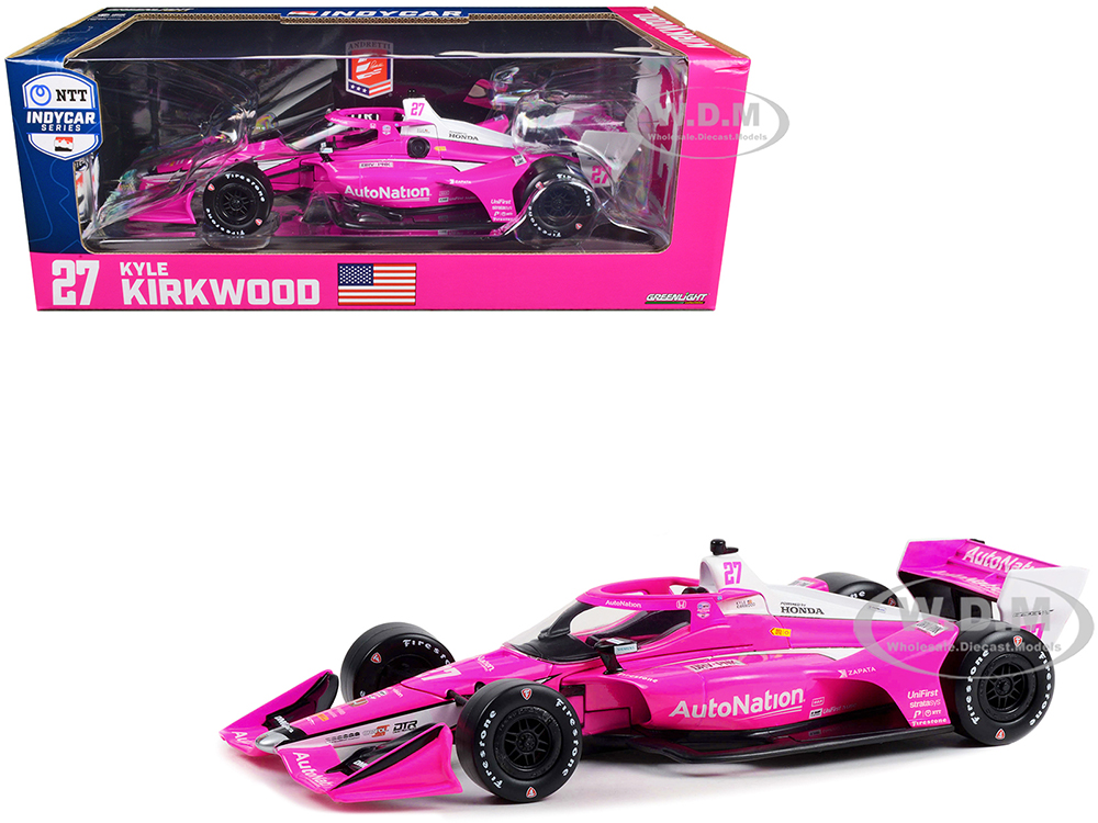 Dallara IndyCar #27 Kyle Kirkwood AutoNation Andretti Autosport (Road Course Configuration) NTT IndyCar Series (2023) 1/18 Diecast Model Car by Greenlight
