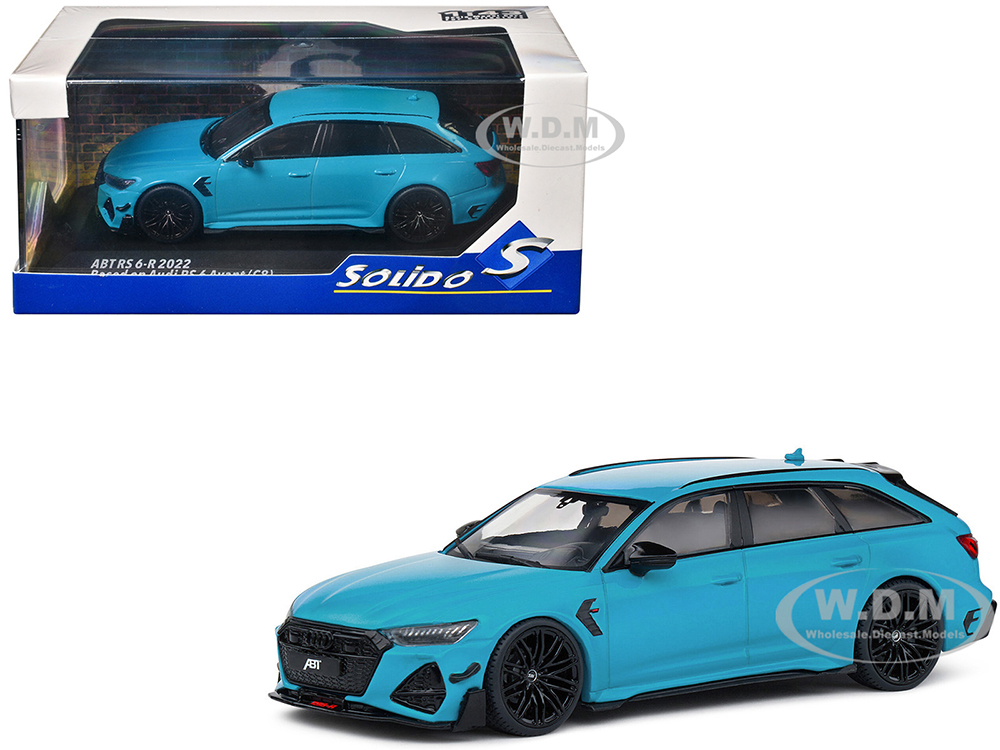 2022 Audi ABT RS 6-R Miami Blue 1/43 Diecast Model Car by Solido