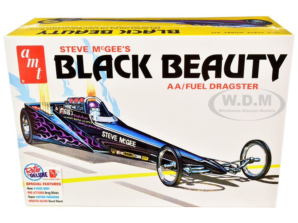 Skill 2 Model Kit Steve McGees Black Beauty Wedge AA/Fuel Dragster 1/25 Scale Model by AMT