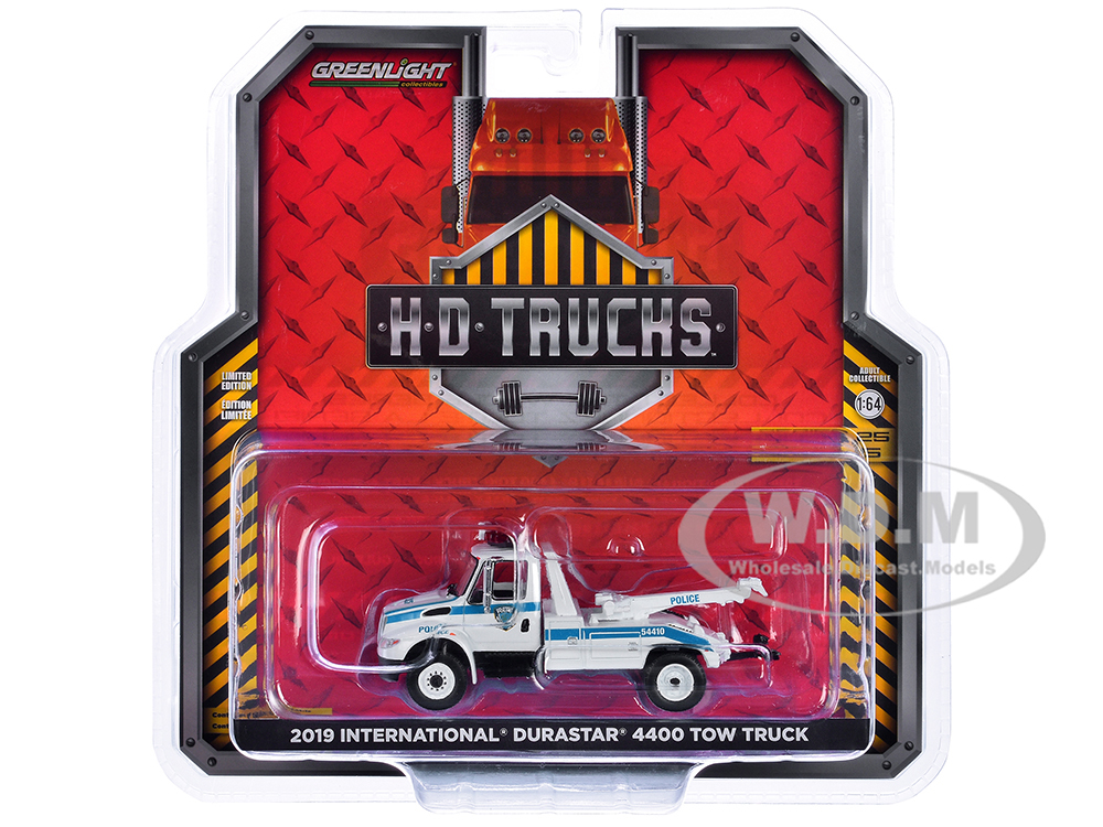 2019 International Durastar 4400 Tow Truck "Port Authority of New York &amp; New Jersey Police" White with Blue Stripes "H.D. Trucks" Series 25 1/64