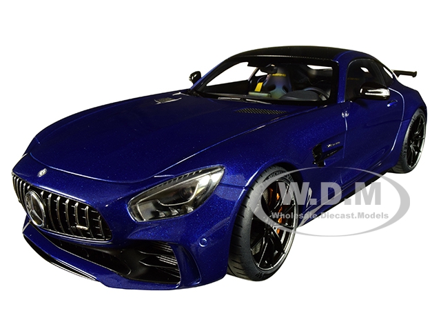 Mercedes Amg Gt R Brilliant Blue Metallic With Carbon Top 1/18 Model Car By Autoart