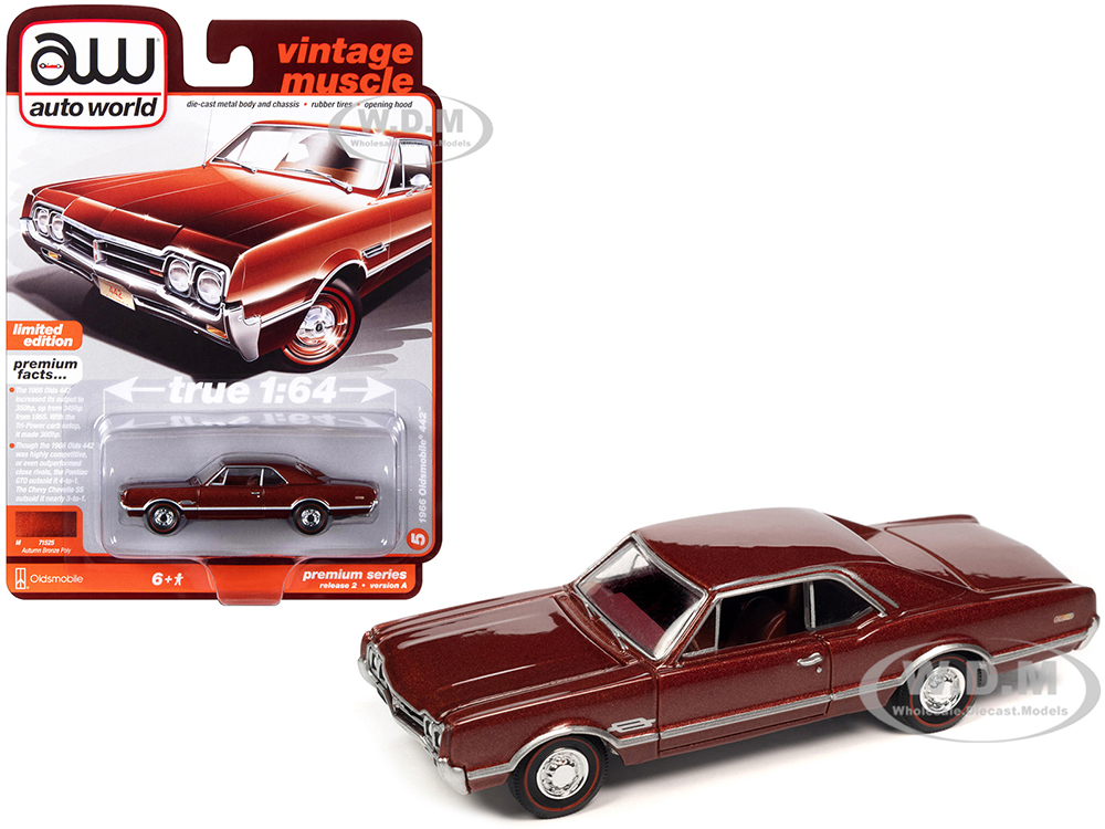 1966 Oldsmobile 442 Autumn Bronze Metallic with Red Interior 