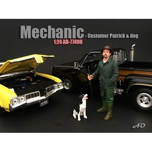 Image of Customer Patrick and a Dog Figurine / Figure For 124 Models by American Diorama