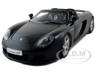 Porsche Carrera Gt Black With Black Interior 1/18 Diecast Car Model By Autoart