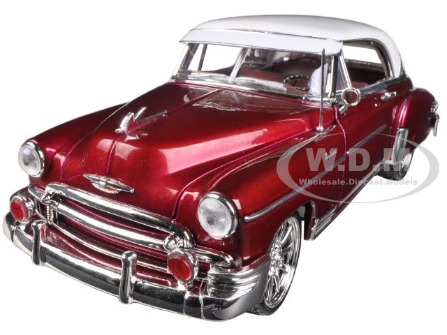 1950 Chevrolet Bel Air Metallic Dark Red Custom 1/18 Diecast Car Model by Motormax