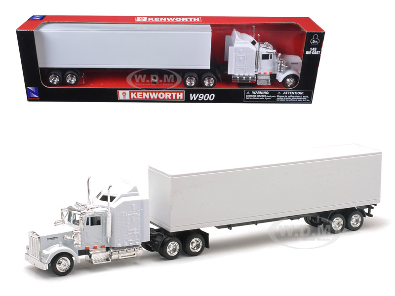 Image of Kenworth W900 Plain White Unmarked 1/43 Model by New Ray