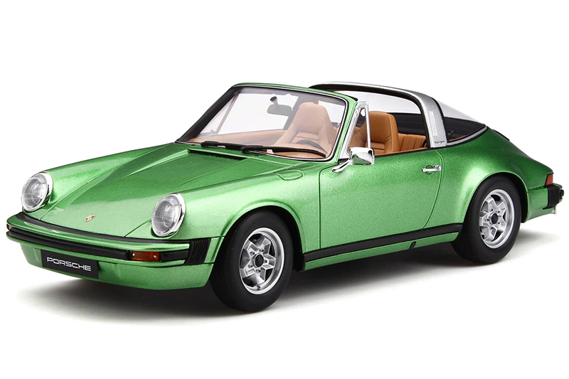 Image of Porsche 911 S 2.7 Targa Ascot Green Metallic 1/18 Model Car by GT Spirit