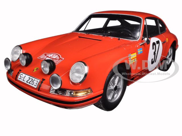 Image of 1969 Porsche 911 S 37 Monte Carlo Rally Winner B. Waldegaard/L. Helmer 1/18 Model Car by Spark