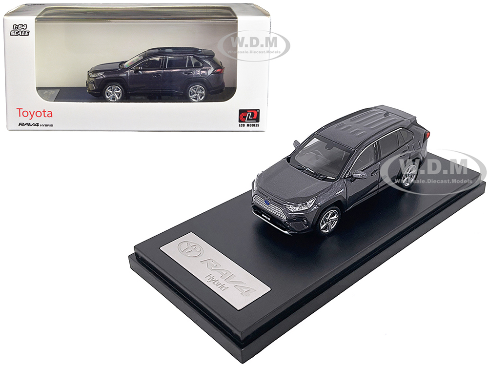 Toyota RAV4 Hybrid Dark Gray Metallic 1/64 Diecast Model Car by LCD Models