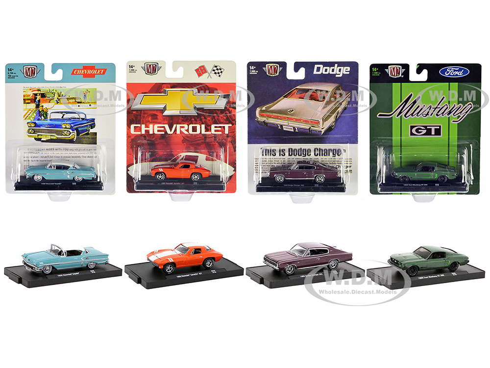 Auto-Drivers Set of 4 pieces in Blister Packs Release 98 Limited Edition to 7500 pieces Worldwide 1/64 Diecast Model Cars by M2 Machines