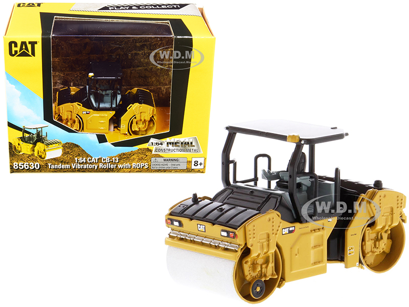 CAT Caterpillar CB-13 Tandem Vibratory Roller with ROPS Play & Collect! Series 1/64 Diecast Model by Diecast Masters