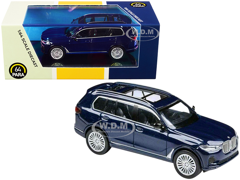 BMW X7 Tanzanite Blue Metallic 1/64 Diecast Model Car by Paragon Models