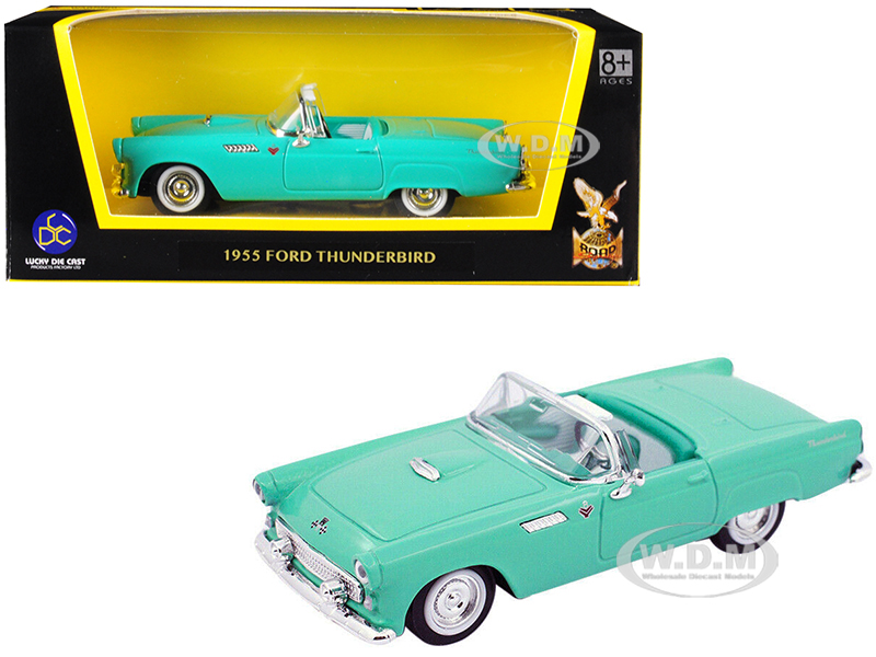 1955 Ford Thunderbird Turquoise 1/43 Diecast Model Car By Road Signature