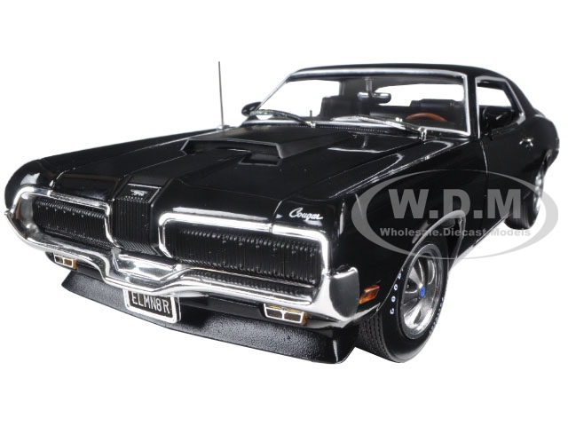 1970 Mercury Cougar Eliminator Black Limited Edition to 1002pcs 1/18 Diecast Model Car by Auto World