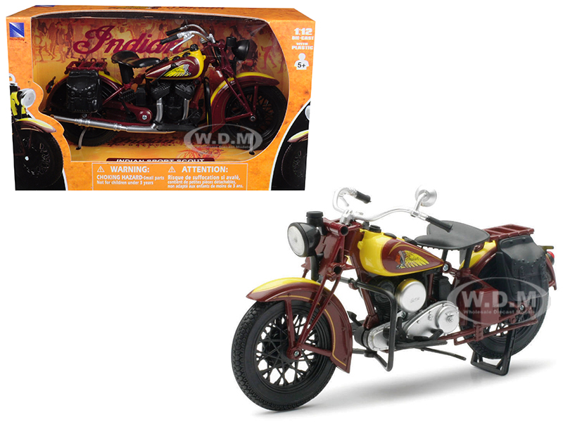 1934 Indian Sport Scout Bike 1/12 Diecast Motorcycle Model by New Ray