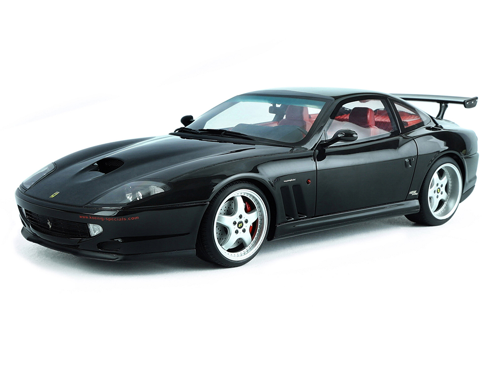 1997 Ferrari 550 Koenig Special Black With Red Interior 1/18 Model Car By GT Spirit