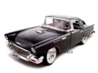 1957 Ford Thunderbird Convertible Black 1/18 Diecast Model Car by Road Signature