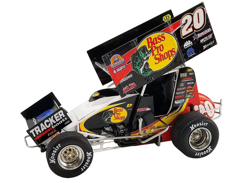 Winged Sprint Car 20 Danny Lasoski "Bass Pro Shops" "National Sprint Car Hall of Fame" 1/18 Diecast Model Car by ACME