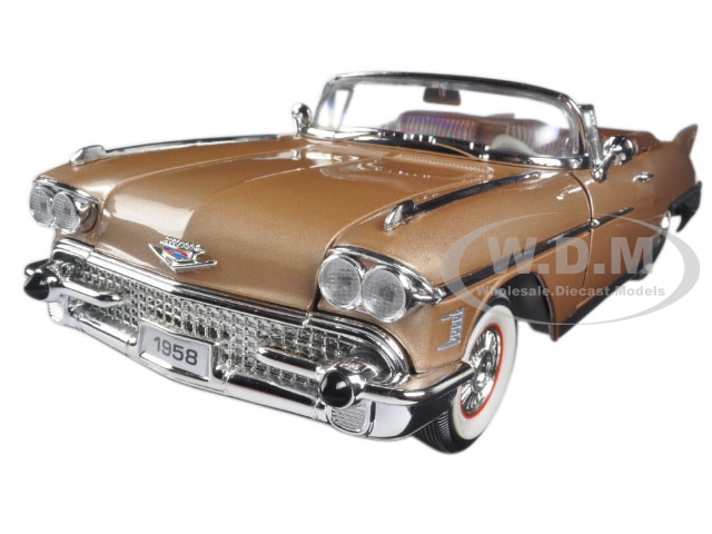 1958 Cadillac Eldorado Biarritz Gold 1/18 Diecast Model Car By Road Signature