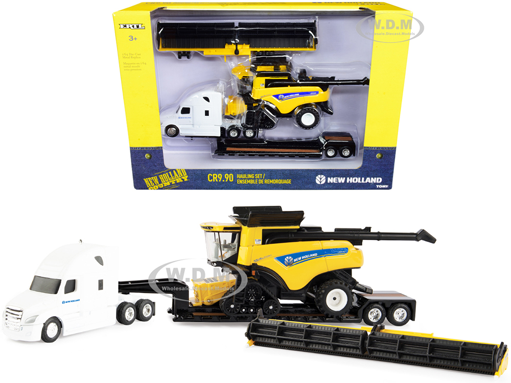 New Holland Hauling Set of 4 pieces 1/64 Diecast Models by ERTL TOMY