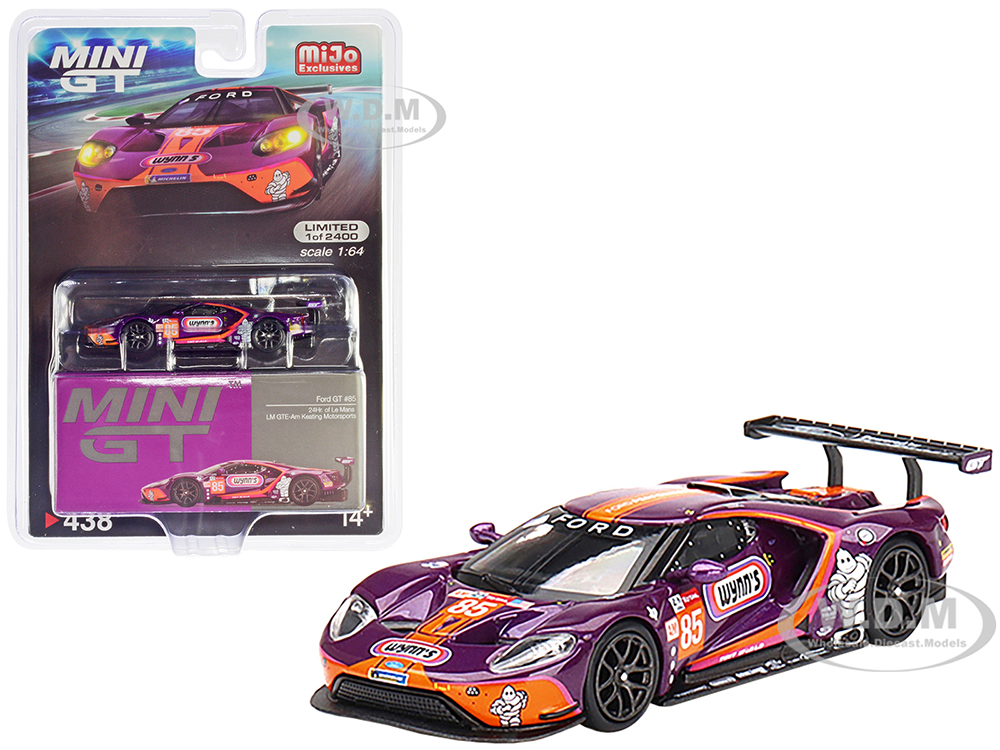 Ford GT #85 Ben Keating - Jeroen Bleekemolen - Felipe Fraga Keating Motorsports LMGTE-Am 24 Hours of Le Mans (2019) Limited Edition to 2400 pieces Worldwide 1/64 Diecast Model Car by Mini GT