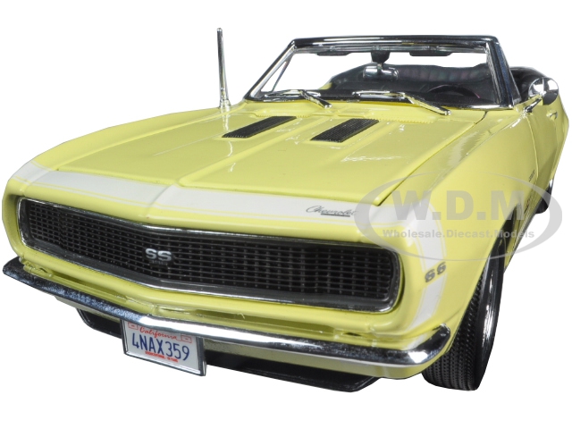 1967 Chevrolet Camaro Ss 396 Convertible Yellow 1/18 Diecast Model Car By Maisto