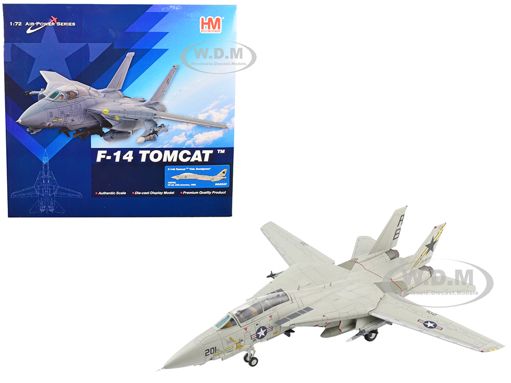 Grumman F-14A Tomcat Fighter Aircraft Commander Snodgrass VF-33 USS America (1990) Air Power Series 1/72 Diecast Model by Hobby Master