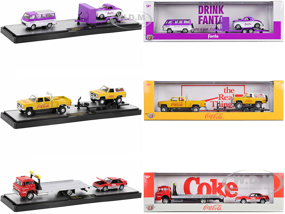 Auto Haulers Soda Set Of 3 Pieces Release 28 Limited Edition To 9250 Pieces Worldwide 1/64 Diecast Models By M2 Machines