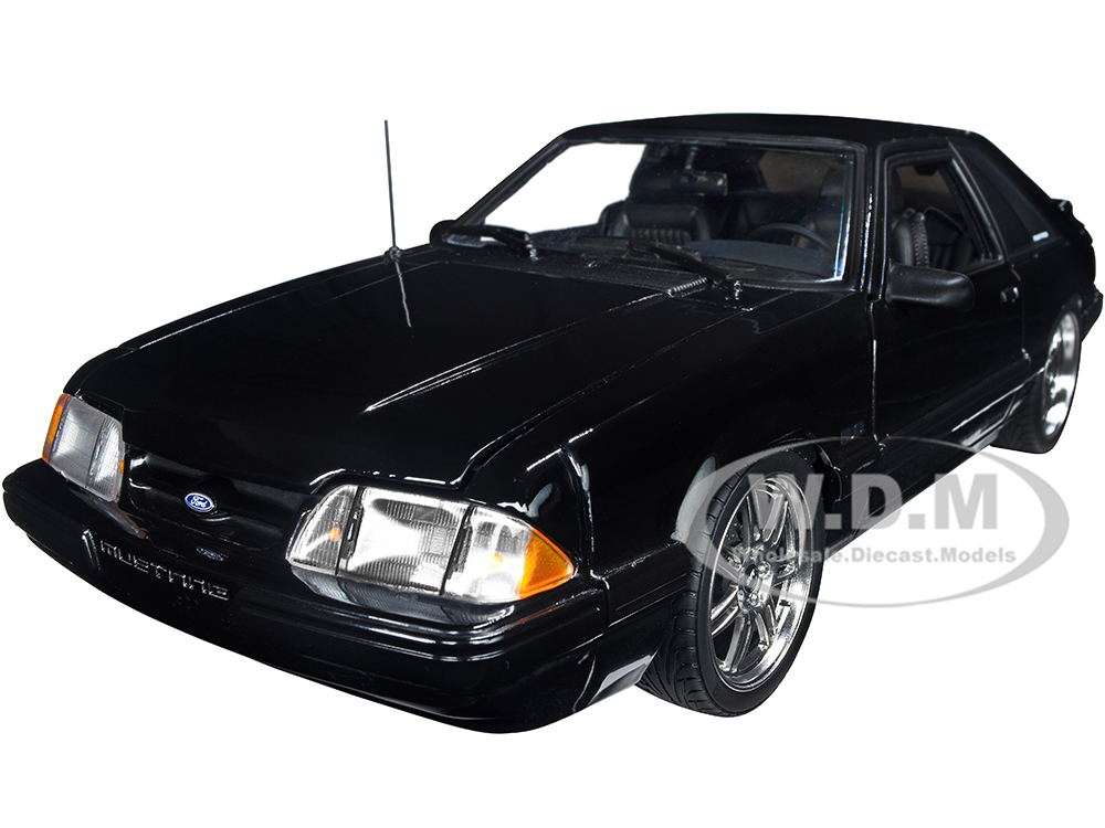 1990 Ford Mustang 5.0 Custom Black Limited Edition to 1650 pieces Worldwide 1/18 Diecast Model Car by GMP