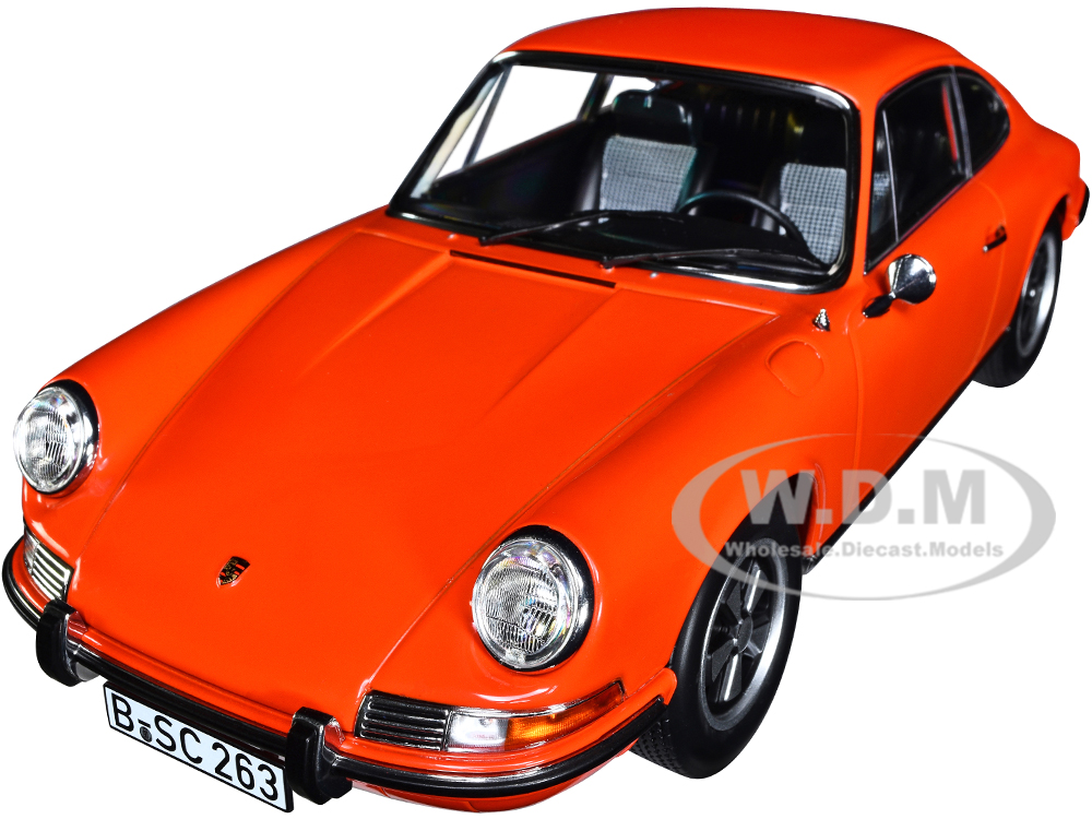 1969 Porsche 911 E Orange 1/18 Diecast Model Car by Norev