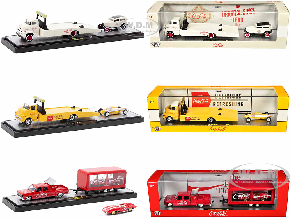 Auto Haulers Coca-Cola Set of 3 pieces Release 29 Limited Edition to 8650 pieces Worldwide 1/64 Diecast Models by M2 Machines