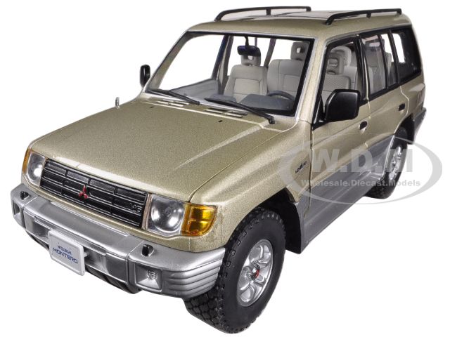 1998 Mitsubishi Montero Long 3.5 V6 Sudan Beige Metallic 1/18 Diecast Car Model by Sunstar