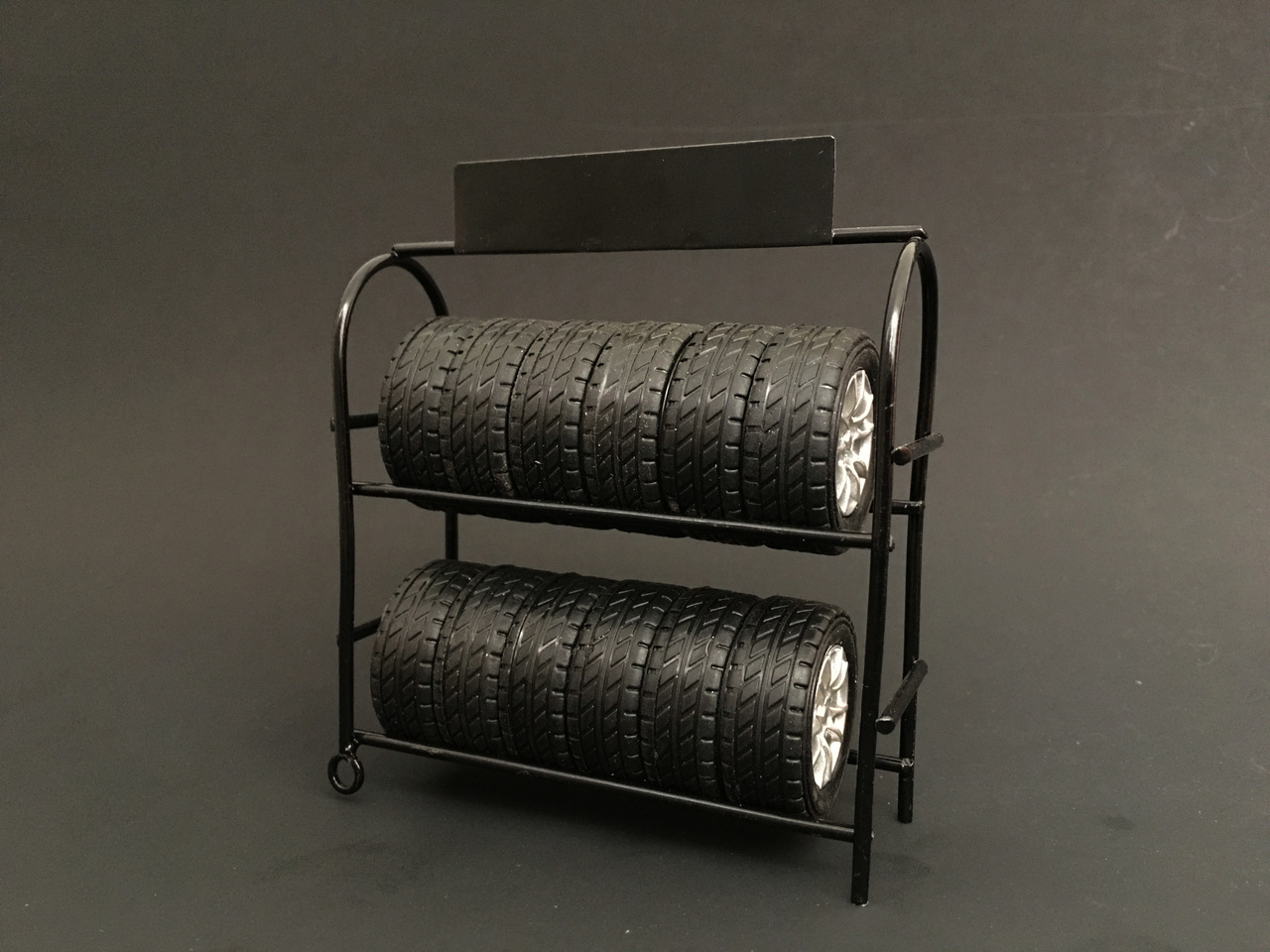 Metal Tire Rack With Rims And Tires For 124 Scale Models By American Diorama