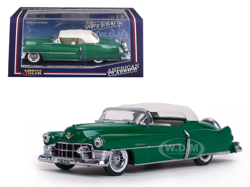 Image of 1953 Cadillac Closed Convertible Glacier Green 1/43 Diecast Model Car by Vitesse