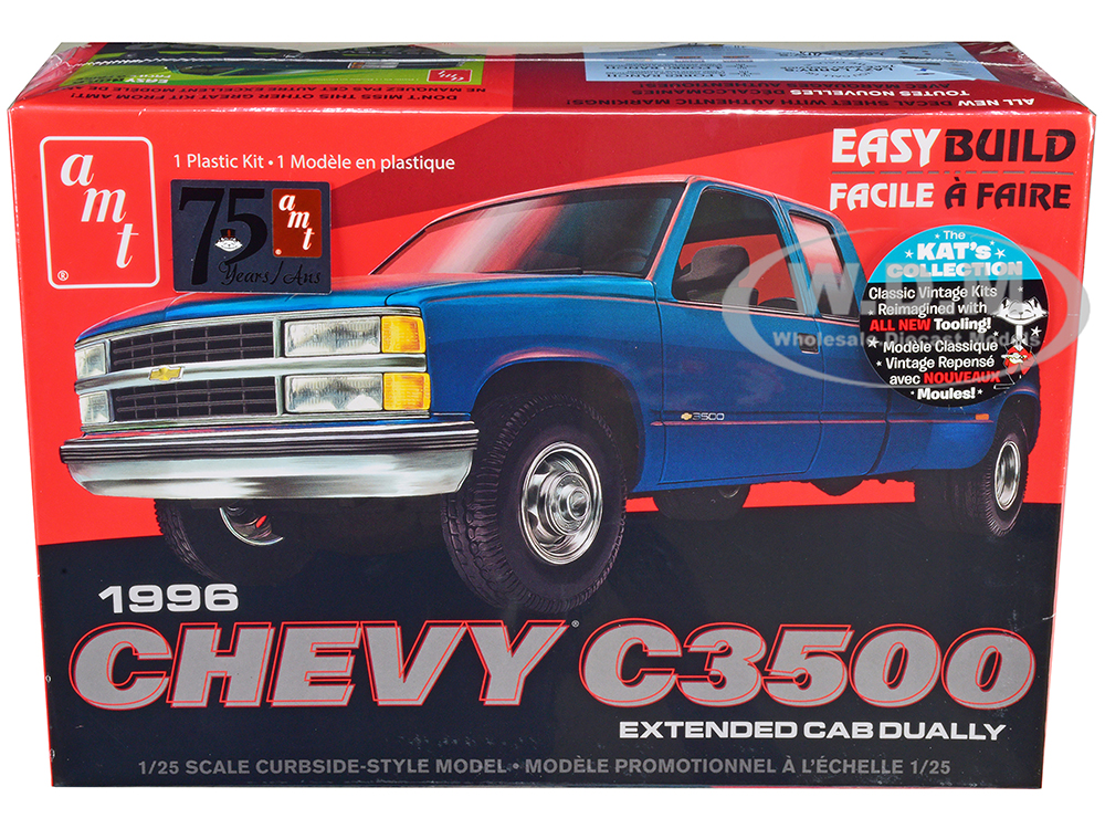 Skill 2 Model Kit 1996 Chevrolet C3500 Extended Cab Dually Pickup Truck "Easy Build" 1/25 Scale Model by AMT