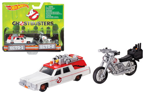 Image of ECTO-1 1/64 Ambulance Car &amp; ECTO-2 1/50 Bike "Ghostbusters" (2016) Movie Diecast Models by Hotwheels