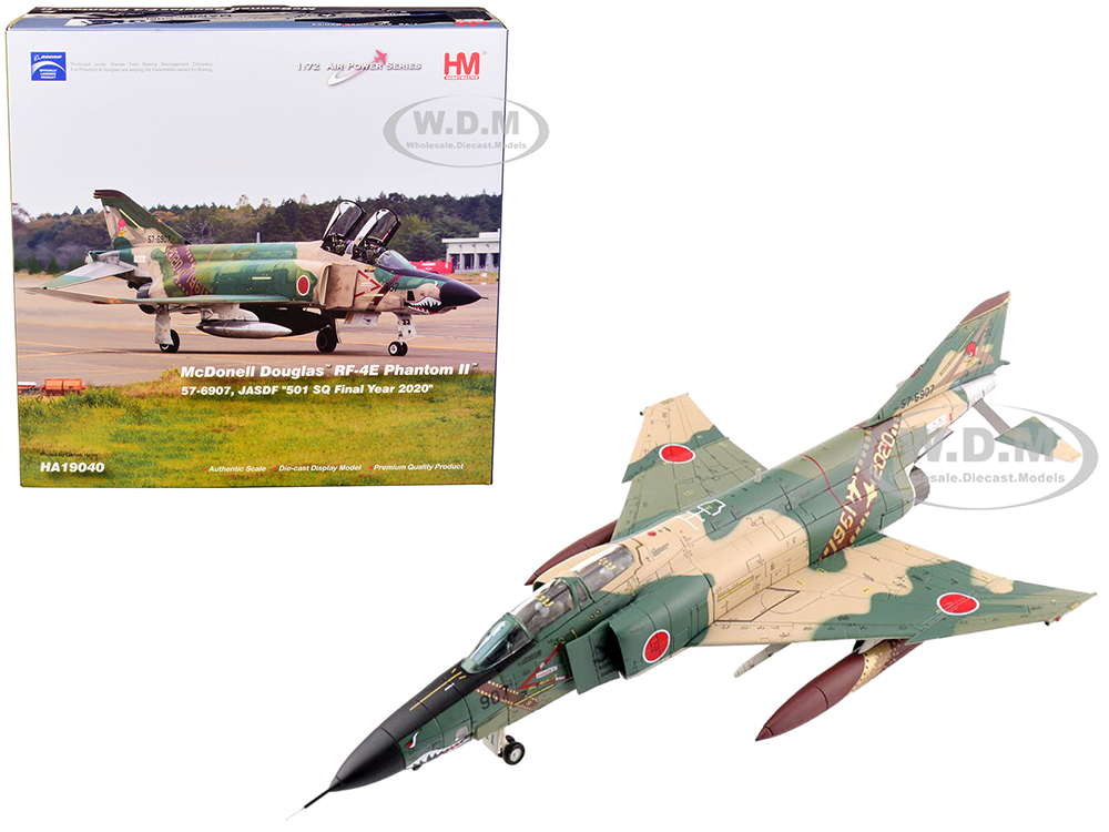 McDonnell Douglas RF-4E Phantom II Fighter Aircraft 57-6907 JASDF "501 SQ Final Year 2020" "Air Power Series" 1/72 Diecast Model by Hobby Master