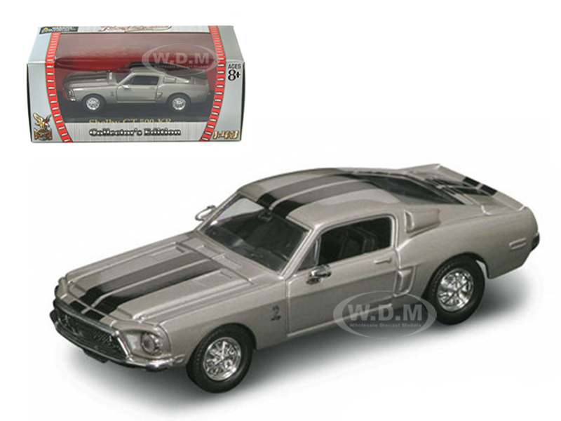 1968 Shelby Gt 500 Kr Silver 1/43 Diecast Car By Road Signature