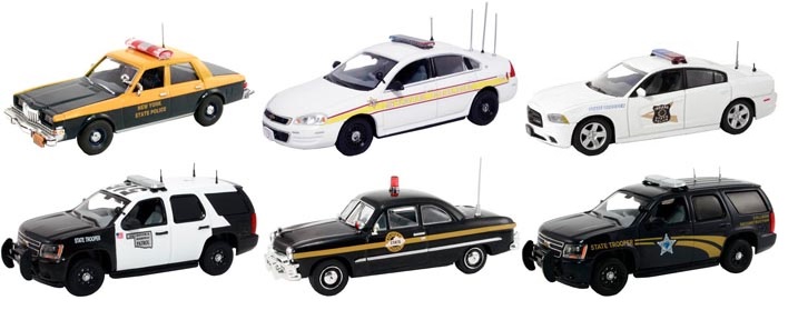 Image of Set of 6 Police Cars Release 2 1/43 Diecast Car Model by First Response