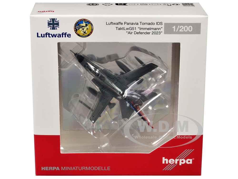 Panavia Tornado IDS Aircraft Tactical Air Wing 51 Air Defender 2023 German Luftwaffe 1/200 Diecast Model Airplane by Herpa