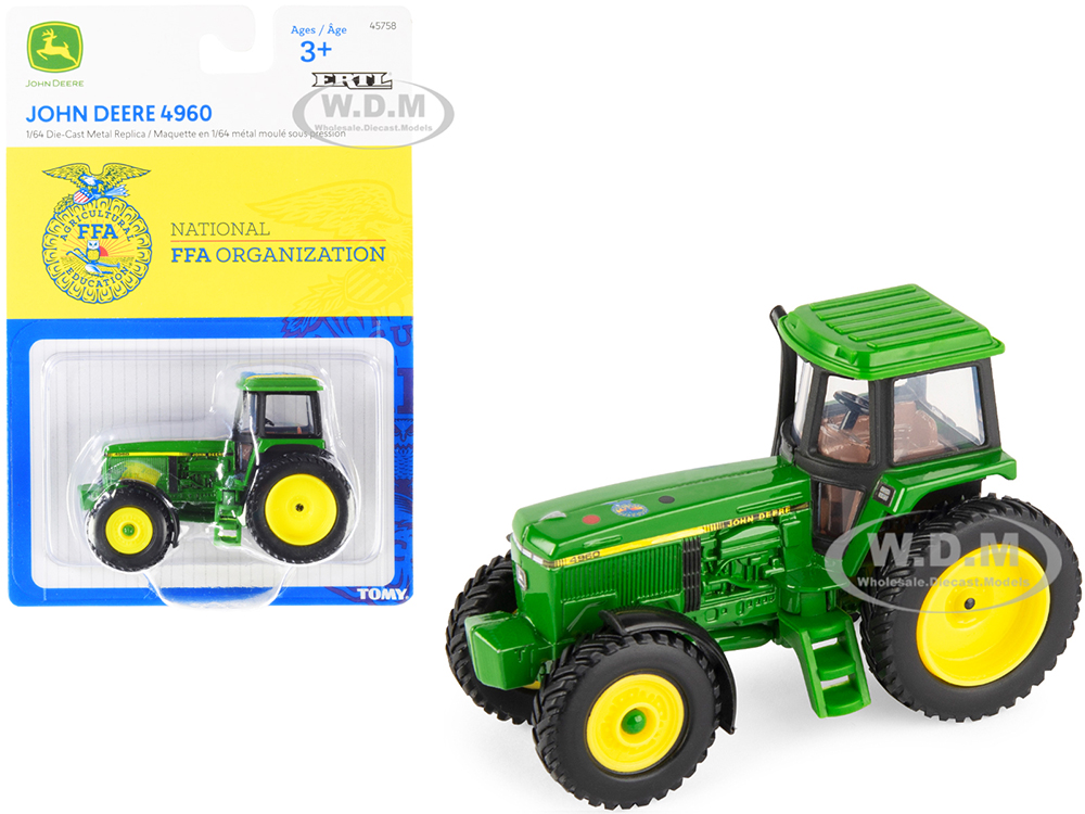 John Deere 4960 Tractor Green with "National FFA Organization" Logo 1/64 Diecast Model by ERTL TOMY