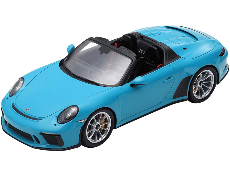 Image of 2019 Porsche 911 Speedster Light Blue 1/18 Model Car by Spark