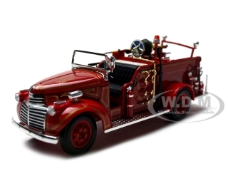 1941 GMC Fire Engine Truck Red 1/32 Diecast Model by Signature Models