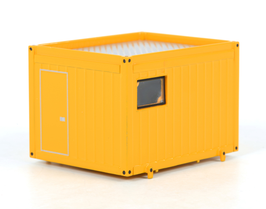 Ballast Trailer 10Ft Container Yellow WSI Premium Line 1/50 Diecast Model By WSI Models