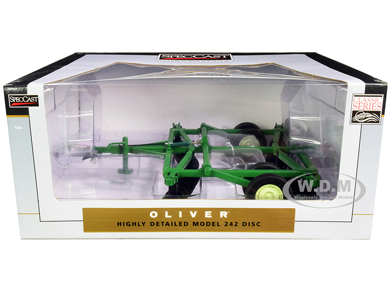 Image of Oliver 242 10 Foot Disc Harrow Green "Classic Series" 1/16 Diecast Model by SpecCast