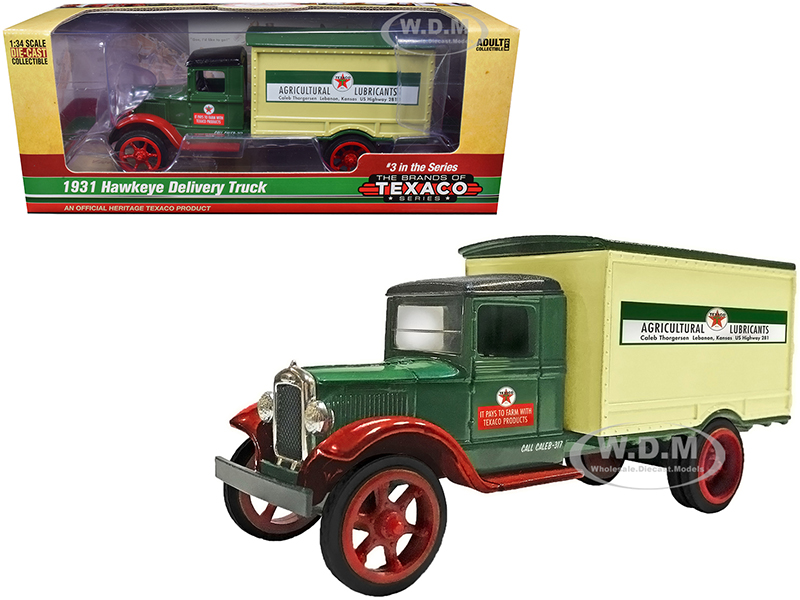 1931 Hawkeye "Texaco" Delivery Truck "Agricultural Lubricants" 3rd in the Series "The Brands of Texaco Series" 1/34 Diecast Model by Autoworld