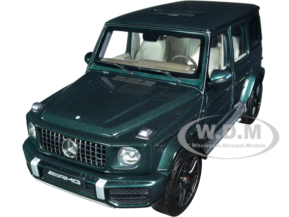2018 Mercedes-Benz AMG G63 Green Metallic with Sunroof 1/18 Diecast Model Car by Minichamps