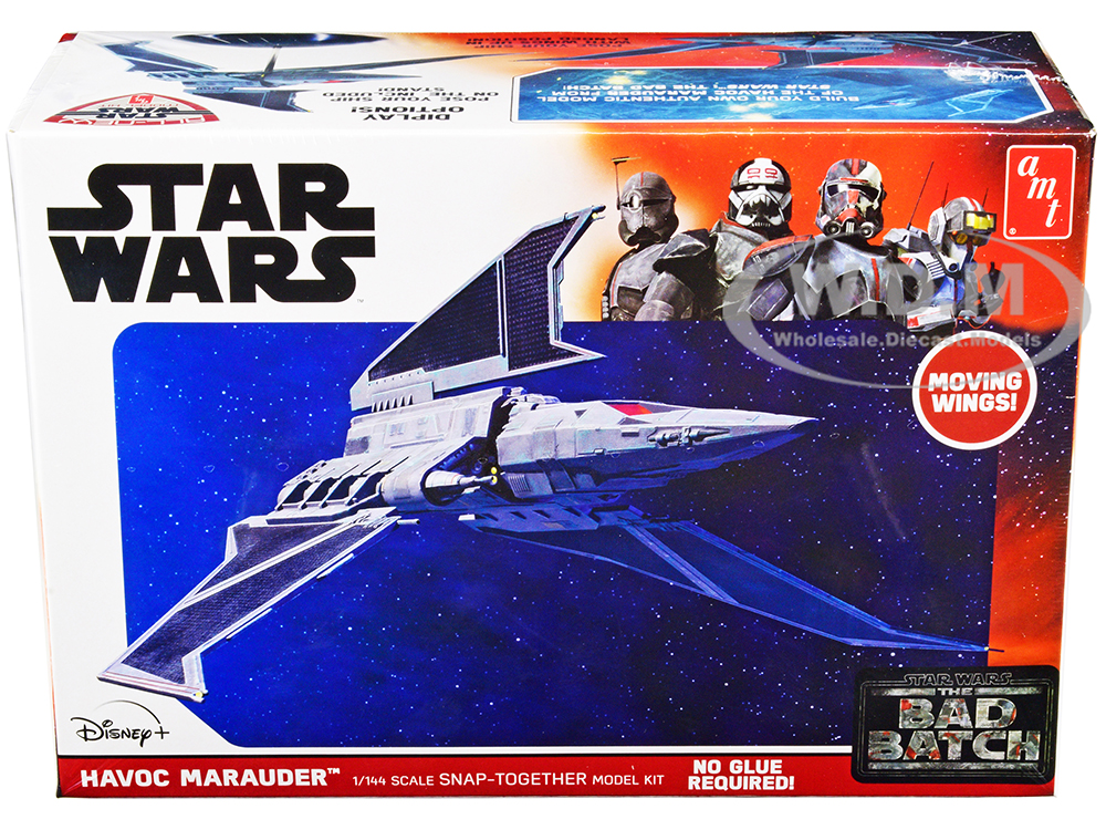 Skill 2 Model Kit Havoc Marauder Space Ship "Star Wars The Bad Batch" (2021-Current) TV Series 1/144 Scale Model by AMT