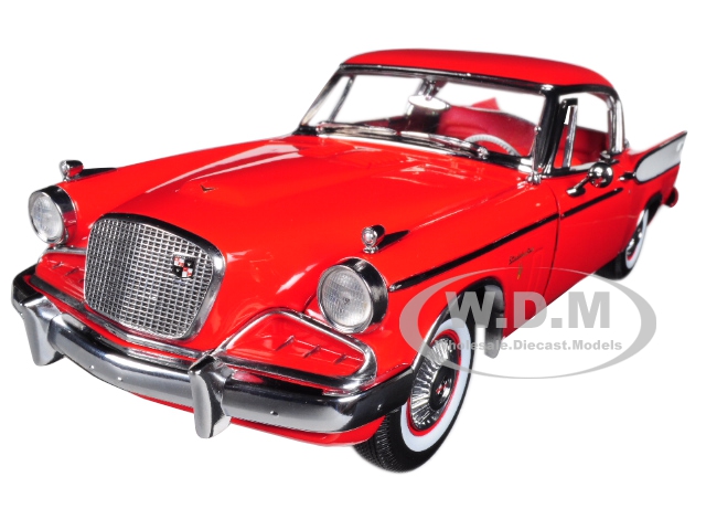 Image of 1957 Studebaker Golden Hawk Apache Red 1/18 Diecast Model Car by Sunstar